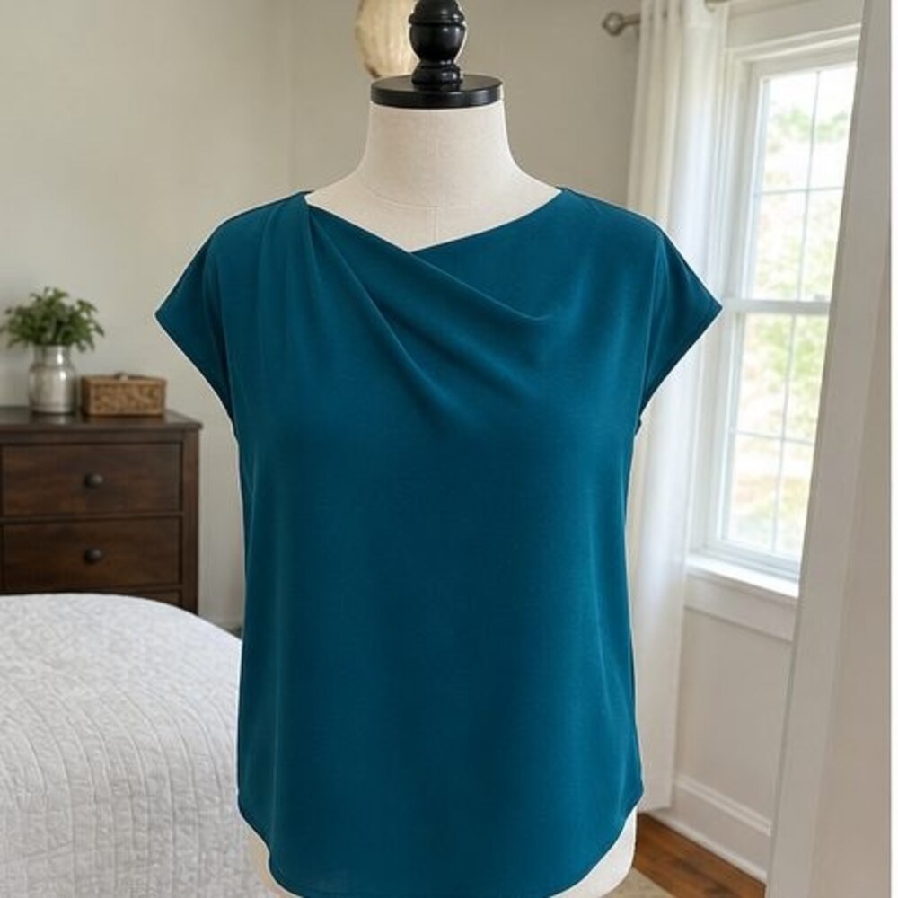 Gray Wrap Blouse